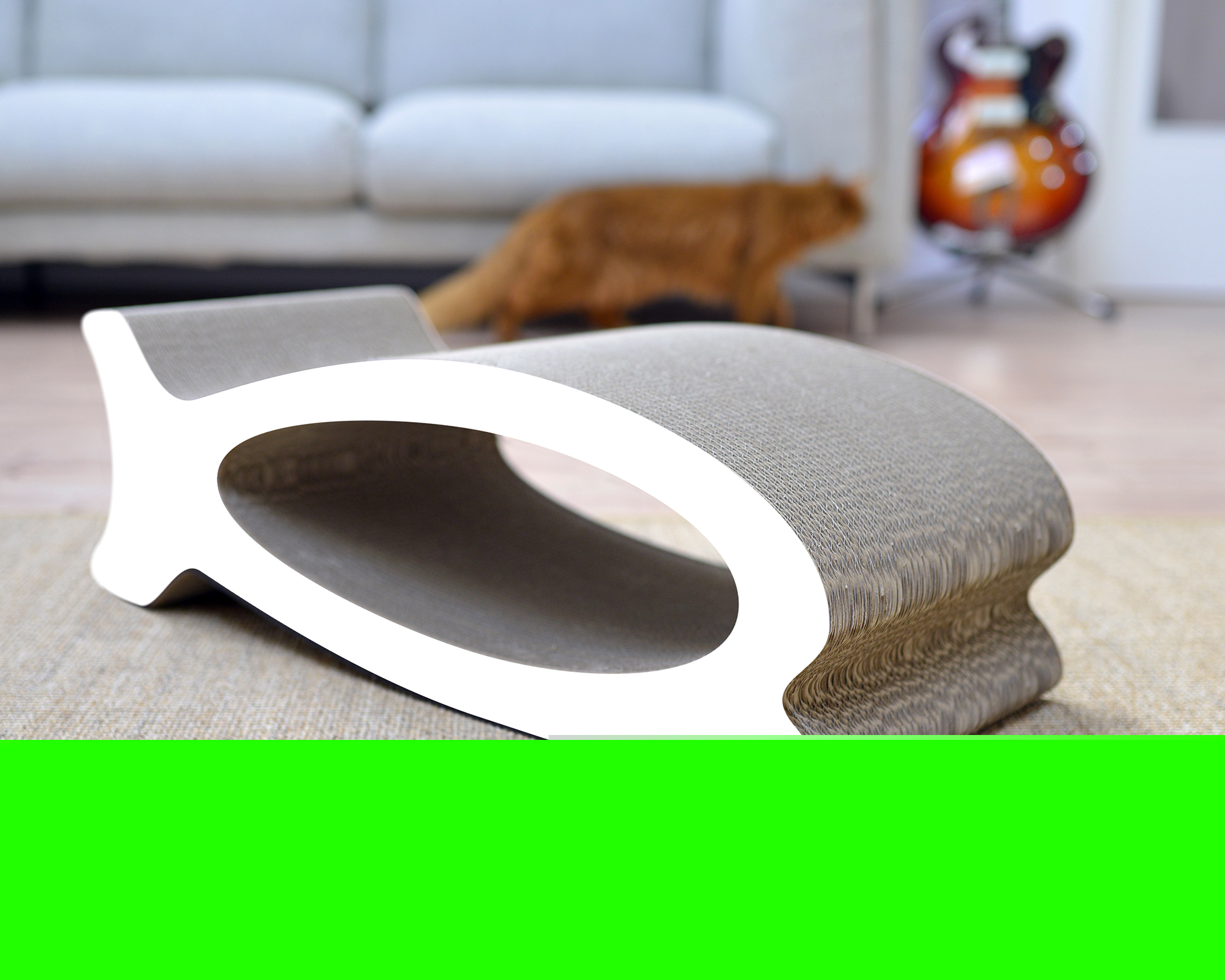 LE FISH Cardboard Cat Scratcher