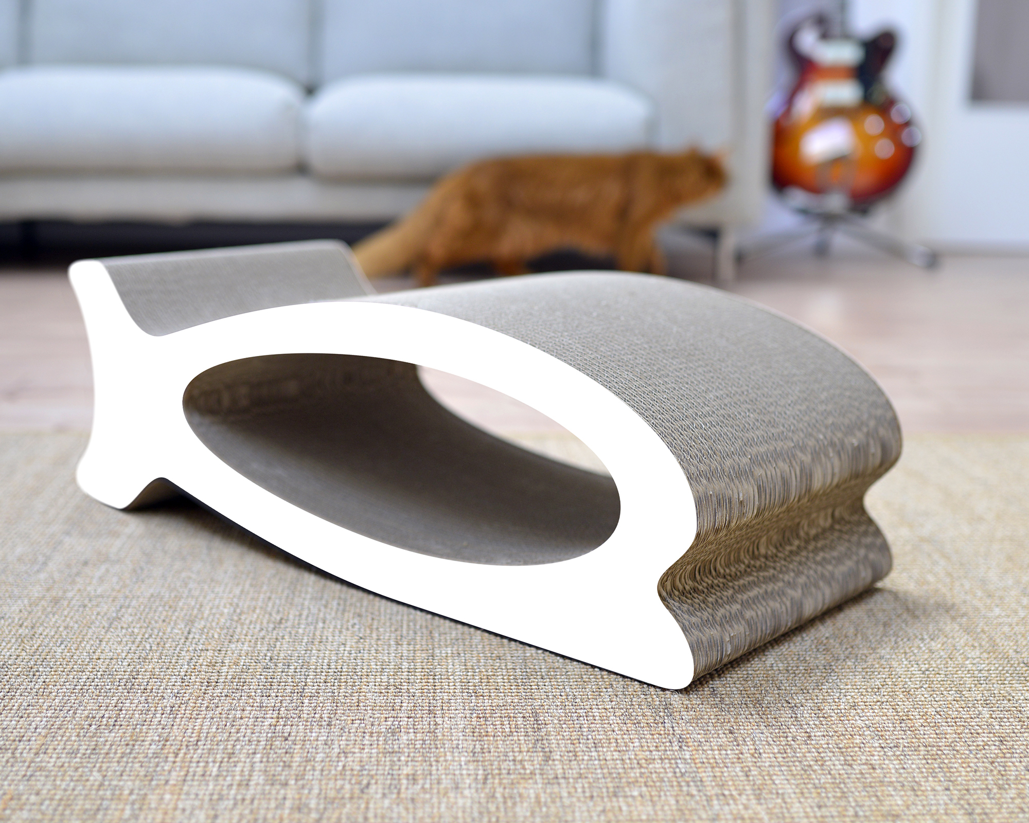 LE FISH Cardboard Cat Scratcher LE FISH Cardboard Cat Scratcher