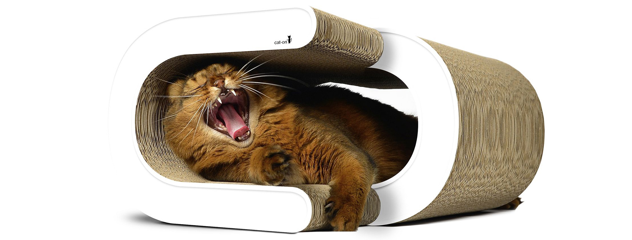 LA VAGUE – Designer Cat Cave, white with rims (000)