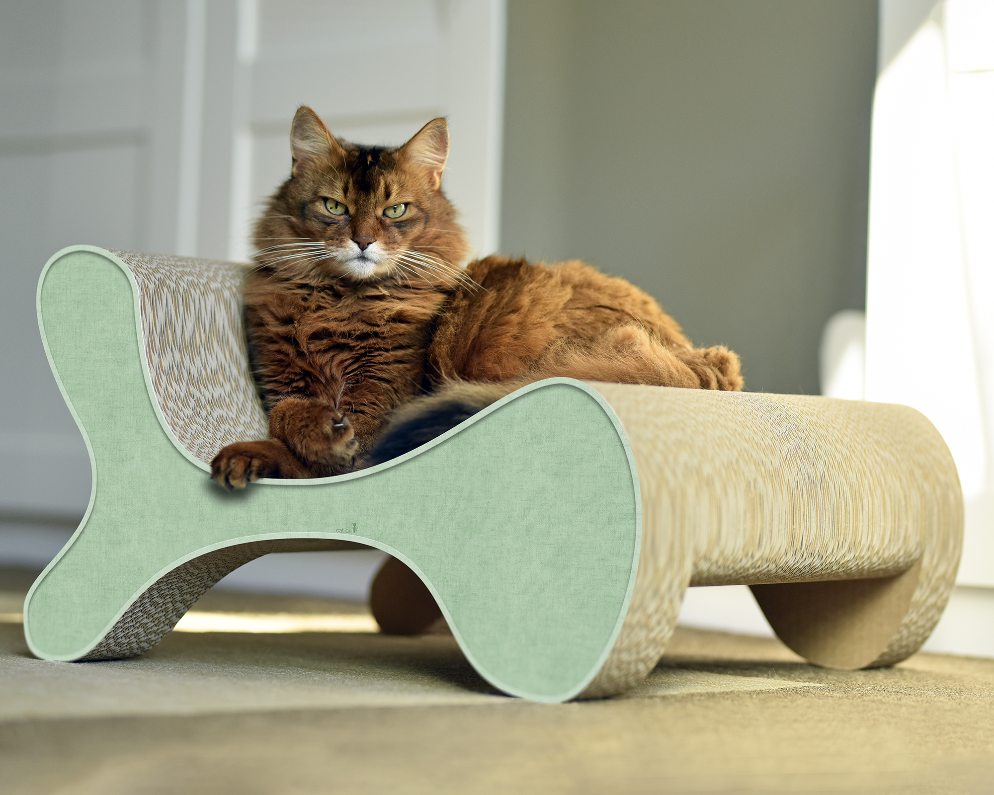 MOLECULAR FAUTEUIL Design Katzenmöbel, mintgrün (006h)