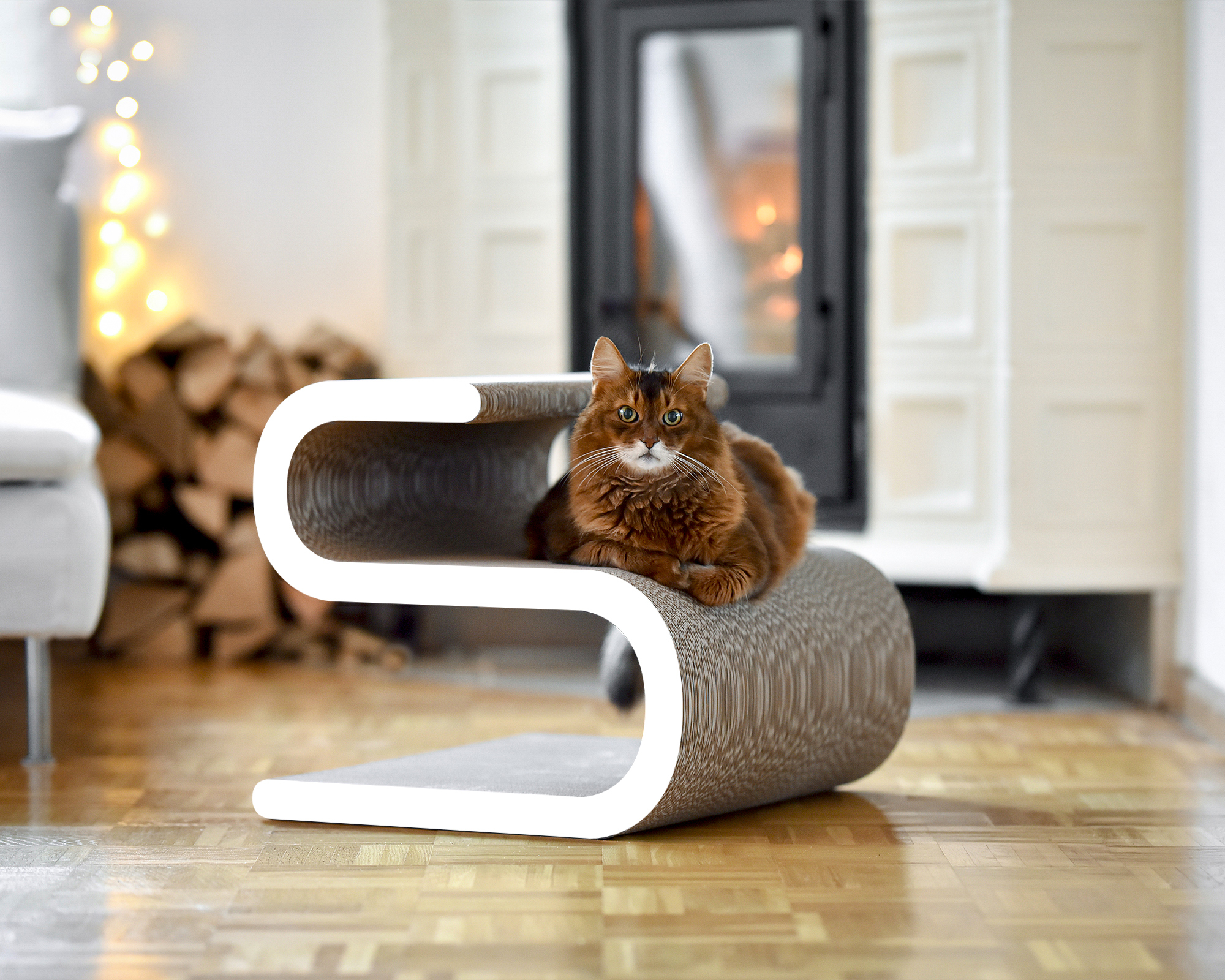 Ligne S – Stilvoller Design-Kratzbaum Stilvoller Kratzbaum Ligne S – hochwertiges Katzenmöbel mit modernem Design und komfortabler Liegefläche