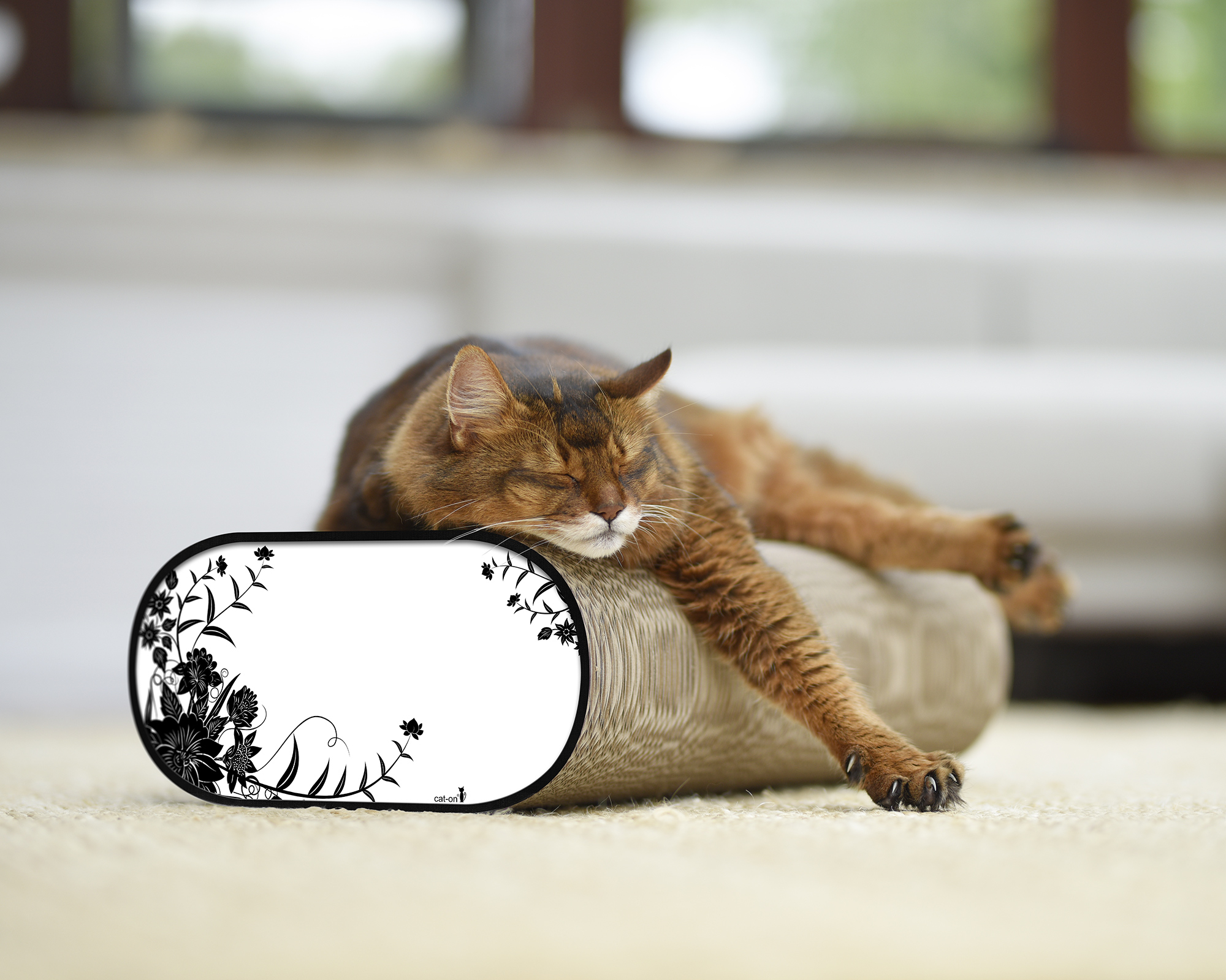 Kratzpappe LA BANQUETTE (000C) – robustes Kratzbrett mit Blumenmuster.