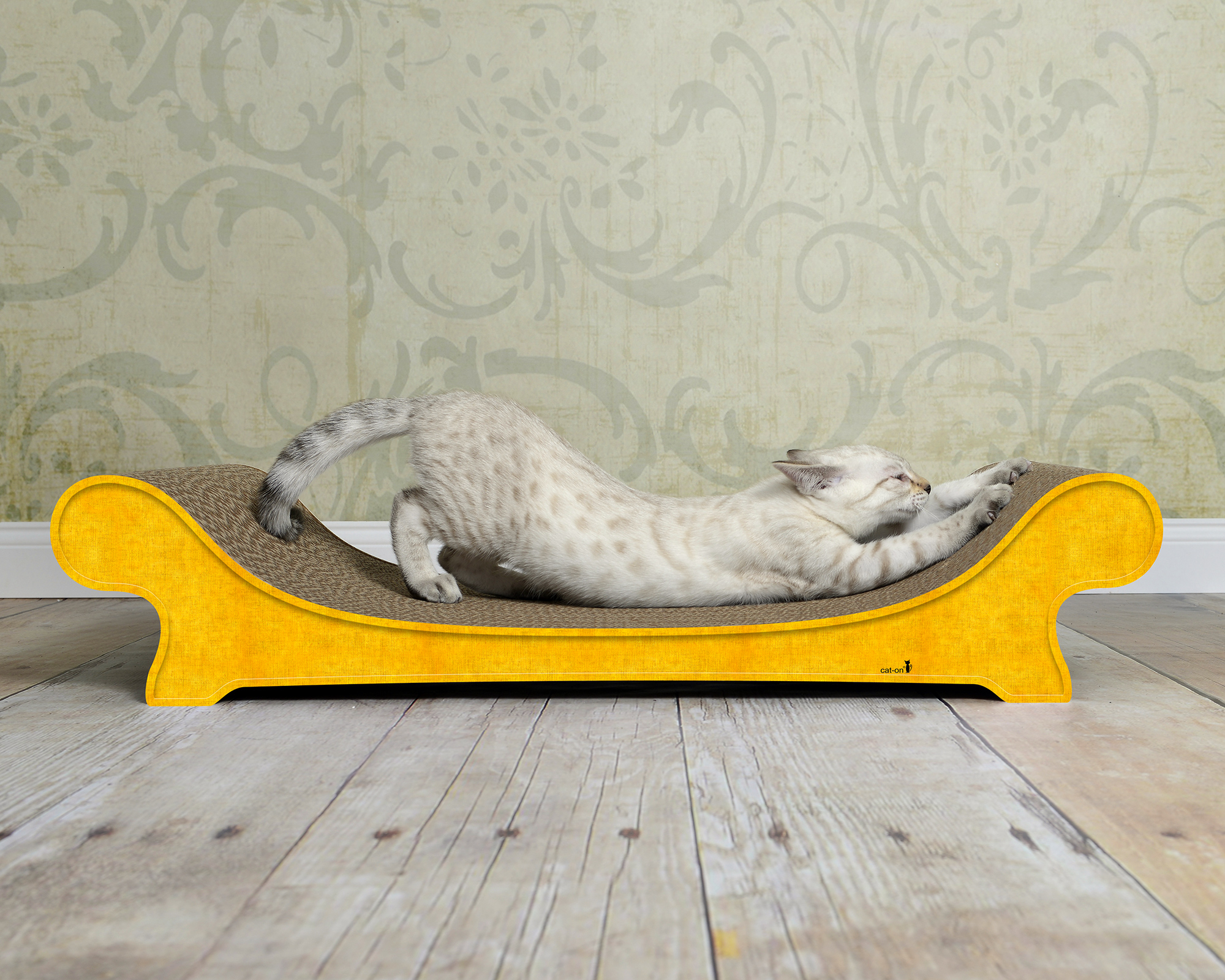 LE CANAPÉ PLUS cat sofa by cat-on, with cat resting on top