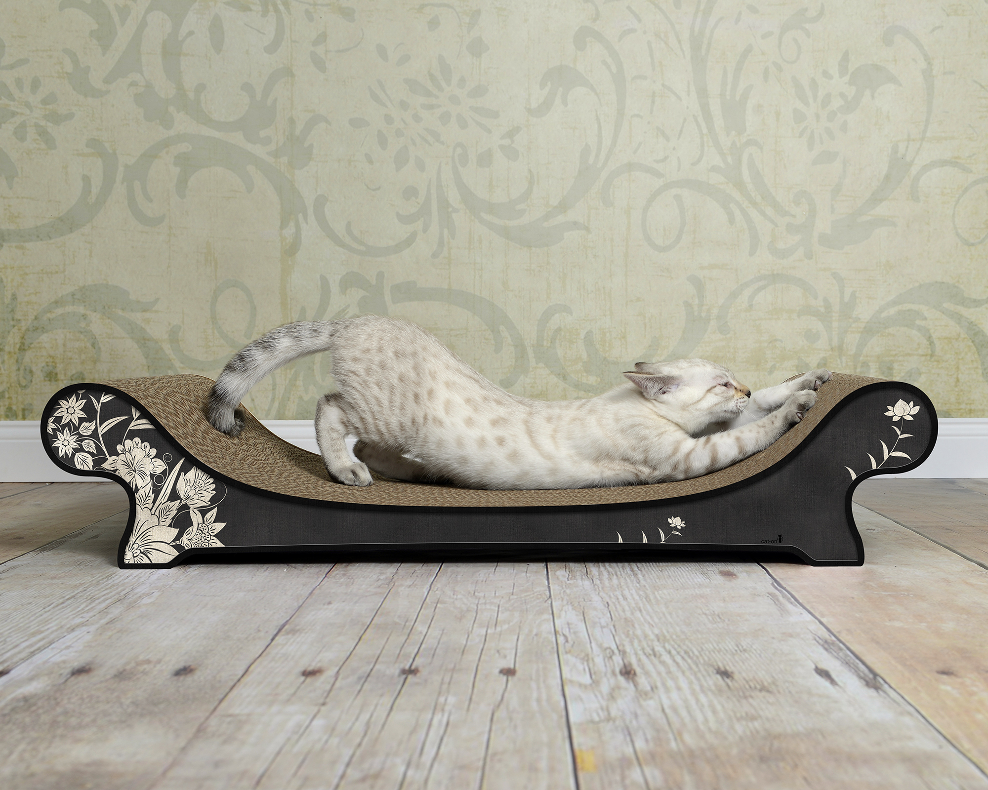 LE CANAPÉ PLUS cat sofa by cat-on, with cat resting on top