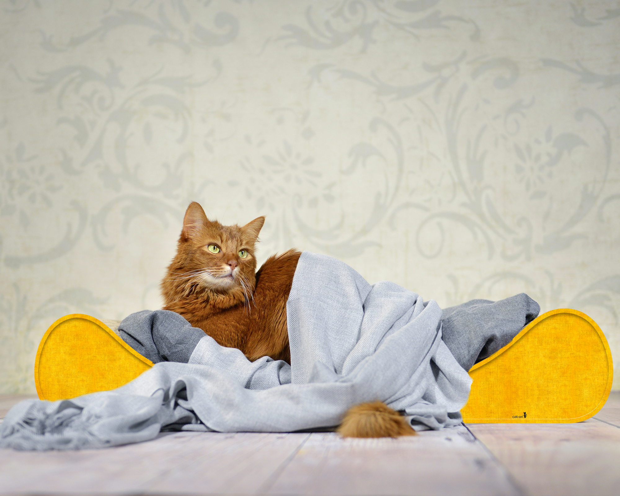 LE DIVAN Design Katzensofa, dunkelgelb (004e)