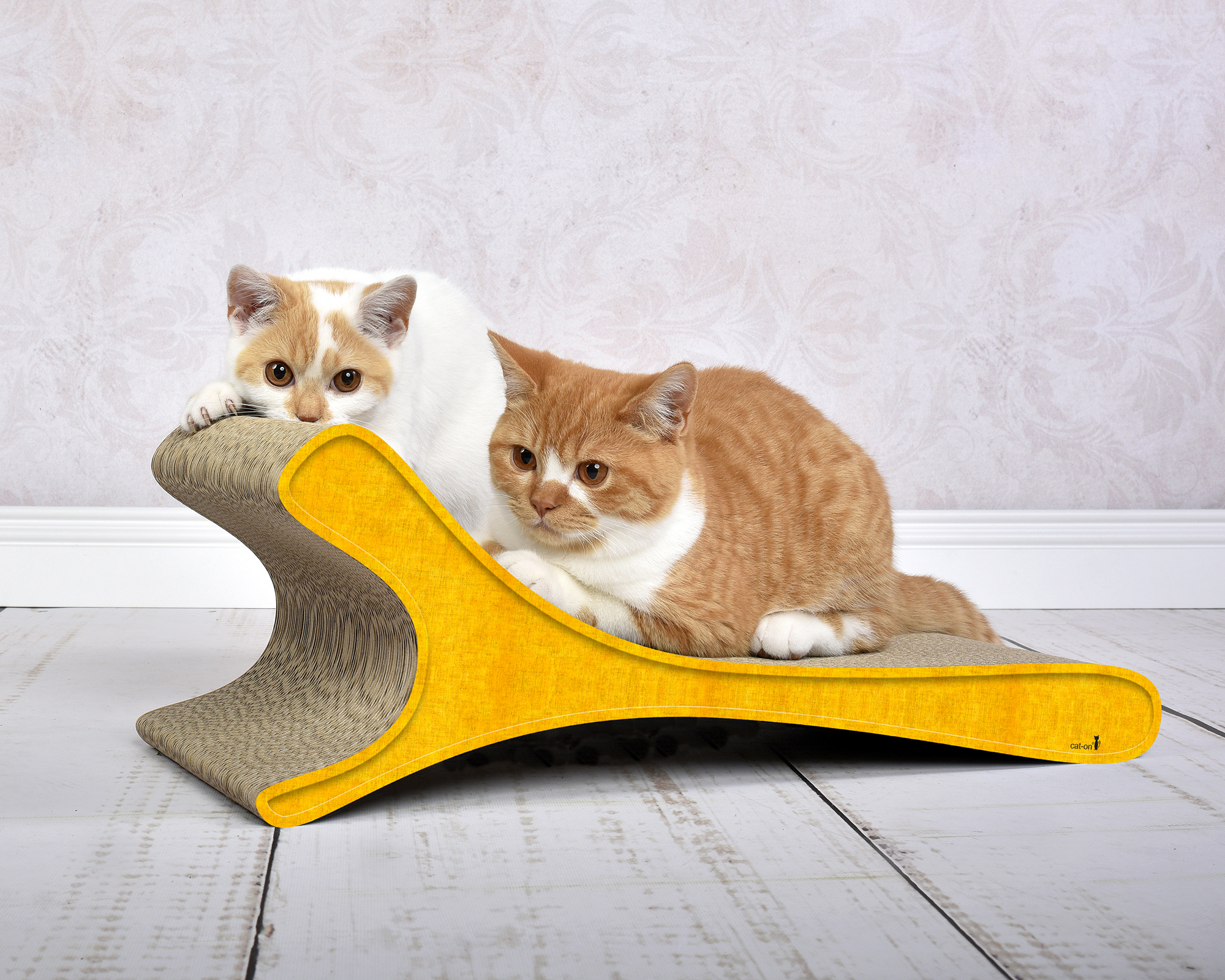 FELINE Kratzbrett für Katzen, dunkelgelb (004e)